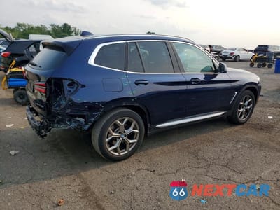 Trzecie zdjęcie samochodu z tyłu: 2022 BMW X3 XDRIVE30I VIN:5UX53DP03N9K86373 - miniatura
