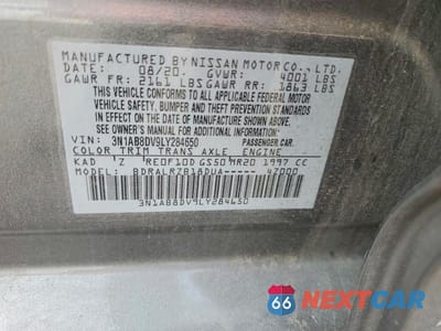 Zdjęcie 13 z 13 samochodu: 2020 NISSAN SENTRA SR VIN:3N1AB8DV9LY284650 - miniatura