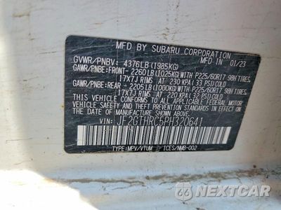 Zdjęcie 13 z 13 samochodu: 2023 SUBARU CROSSTREK SPORT VIN:JF2GTHRC5PH320641 - miniatura