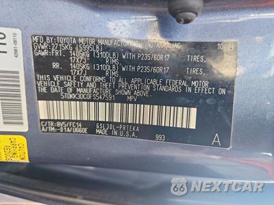 Zdjęcie 13 z 13 samochodu: 2015 TOYOTA SIENNA LE VIN:5TDKK3DC0FS547591 - miniatura