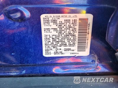 Zdjęcie 13 z 13 samochodu: 2017 NISSAN ROGUE SV VIN:JN8AT2MT1HW135061 - miniatura