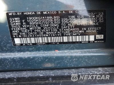 Zdjęcie 13 z 13 samochodu: 2024 HONDA HR-V SPORT VIN:3CZRZ1H55RM728145 - miniatura
