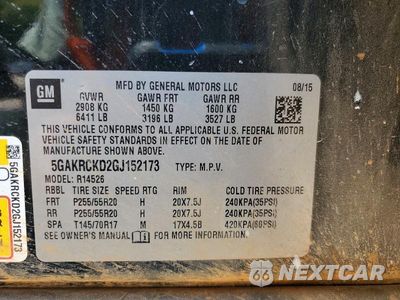 Zdjęcie 14 z 14 samochodu: 2016 BUICK ENCLAVE VIN:5GAKRCKD2GJ152173 - miniatura