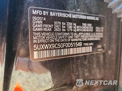 Zdjęcie 13 z 13 samochodu: 2015 BMW X3 XDRIVE28I VIN:5UXWX9C50F0D51549 - miniatura