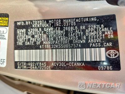 Zdjęcie 13 z 13 samochodu: 2005 TOYOTA CAMRY LE VIN:4T1BE32K55U057574 - miniatura