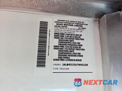 Zdjęcie 12 z 12 samochodu: 2018 ISUZU NPR VIN:JALB4T170J7W02138 - miniatura