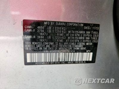 Zdjęcie 13 z 13 samochodu: 2024 SUBARU OUTBACK ONYX EDITION VIN:4S4BTALC2R3197434 - miniatura