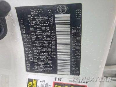 Zdjęcie 12 z 12 samochodu: 2021 TOYOTA CAMRY LE VIN:4T1C11AK7MU433048 - miniatura