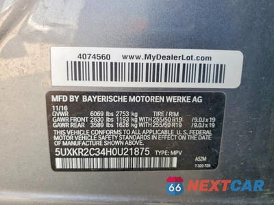 Zdjęcie 13 z 13 samochodu: 2017 BMW X5 SDRIVE35I VIN:5UXKR2C34H0U21875 - miniatura