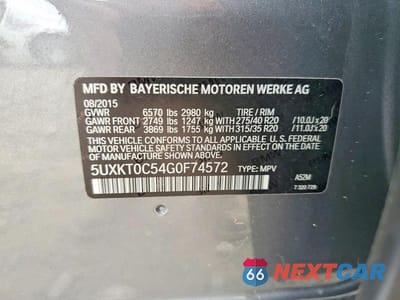 Zdjęcie 13 z 13 samochodu: 2016 BMW X5 XDR40E VIN:5UXKT0C54G0F74572 - miniatura