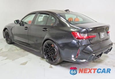 Czwarte zdjęcie samochodu z boku: 2021 BMW M3 COMPETITION VIN:WBS33AY01MFK86175 - miniatura