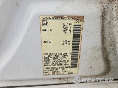 Zdjęcie 13 z 13 samochodu: 2016 NISSAN ALTIMA 2.5 S VIN:1N4AL3APXGC146509 - miniatura