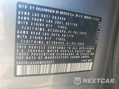 Zdjęcie 13 z 13 samochodu: 2024 VOLKSWAGEN TIGUAN S VIN:3VVFB7AX6RM065021 - miniatura