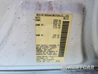 Zdjęcie 12 z 12 samochodu: 2013 NISSAN ALTIMA 2.5 VIN:1N4AL3AP9DC105221 - miniatura
