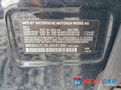 Zdjęcie 13 z 13 samochodu: 2018 BMW X1 SDRIVE28I VIN:WBXHU7C35J5H41390 - miniatura