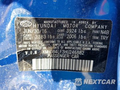Zdjęcie 12 z 12 samochodu: 2017 HYUNDAI ELANTRA VALUE EDITION VIN:KMHD84LF3HU246882 - miniatura