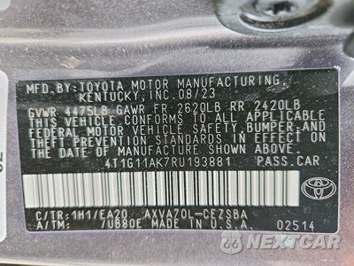 Zdjęcie 12 z 12 samochodu: 2024 TOYOTA CAMRY SE VIN:4T1G11AK7RU193881 - miniatura