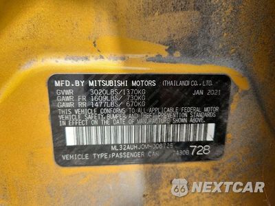 Zdjęcie 12 z 12 samochodu: 2021 MITSUBISHI MIRAGE ES VIN:ML32AUHJ0MH006725 - miniatura