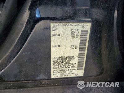 Zdjęcie 12 z 12 samochodu: 2017 NISSAN ALTIMA 2.5 SV VIN:1N4AL3AP0HC184204 - miniatura