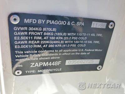 Zdjęcie 9 z 9 samochodu: 2009 VESPA LX 150 VIN:ZAPM448F095602725 - miniatura