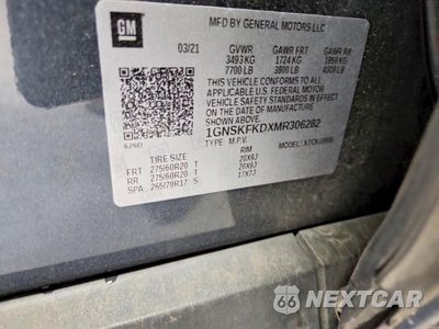 Zdjęcie 13 z 13 samochodu: 2021 CHEVROLET SUBURBAN K1500 PREMIER VIN:1GNSKFKDXMR306282 - miniatura