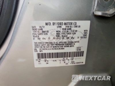Zdjęcie 13 z 13 samochodu: 2013 FORD EDGE SEL VIN:2FMDK3JC5DBA36384 - miniatura