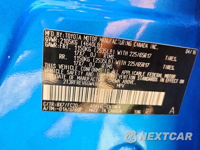 Zdjęcie 12 z 12 samochodu: 2016 TOYOTA RAV4 XLE VIN:2T3RFREV6GW488035 - miniatura