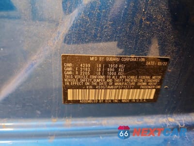 Zdjęcie 13 z 13 samochodu: 2023 SUBARU IMPREZA SPORT VIN:4S3GTAM60P3712771 - miniatura