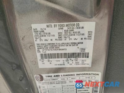 Zdjęcie 12 z 12 samochodu: 2014 FORD F150 SUPERCREW VIN:1FTFW1ET0EFB92672 - miniatura