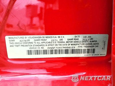 Zdjęcie 12 z 12 samochodu: 2007 VOLKSWAGEN JETTA VIN:3VWGF71K57M056123 - miniatura