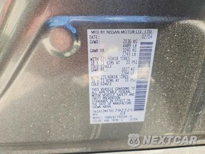 Zdjęcie 14 z 14 samochodu: 2014 NISSAN ROGUE SL VIN:5N1AT2MT7EC792225 - miniatura