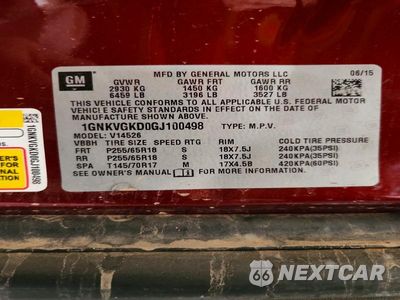 Zdjęcie 12 z 12 samochodu: 2016 CHEVROLET TRAVERSE LT VIN:1GNKVGKD0GJ100498 - miniatura