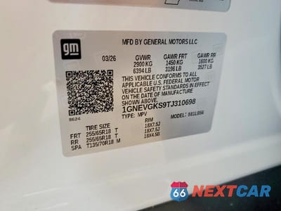 Zdjęcie 13 z 13 samochodu: 2026 CHEVROLET TRAVERSE LT VIN:1GNEVGKS9TJ310698 - miniatura