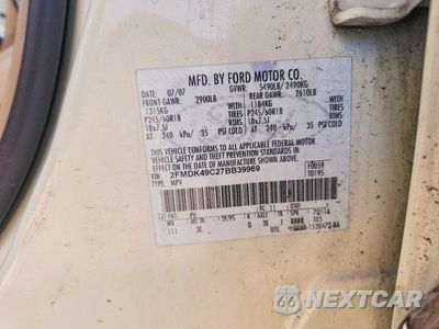 Zdjęcie 13 z 13 samochodu: 2007 FORD EDGE SEL PLUS VIN:2FMDK49C27BB39969 - miniatura