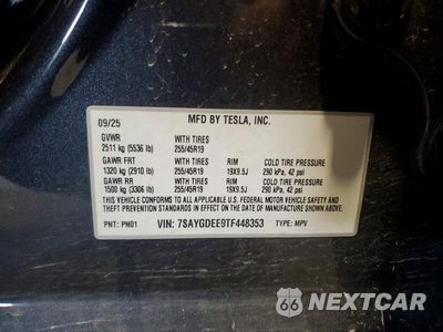 Zdjęcie 13 z 13 samochodu: 2026 TESLA MODEL Y VIN:7SAYGDEE9TF448353 - miniatura