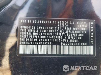 Zdjęcie 12 z 12 samochodu: 2021 VOLKSWAGEN JETTA SEL VIN:3VWE57BU2MM024249 - miniatura