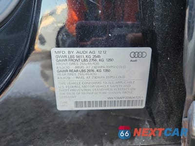 Zdjęcie 13 z 13 samochodu: 2013 AUDI Q5 PREMIUM HYBRID VIN:WA1C8AFP2DA047251 - miniatura