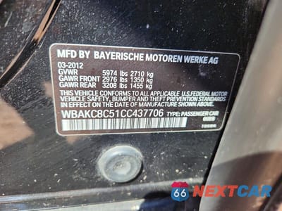 Zdjęcie 12 z 12 samochodu: 2012 BMW 750 LXI VIN:WBAKC8C51CC437706 - miniatura
