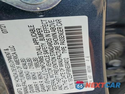 Zdjęcie 13 z 13 samochodu: 2022 HONDA INSIGHT TOURING VIN:19XZE4F98NE004012 - miniatura