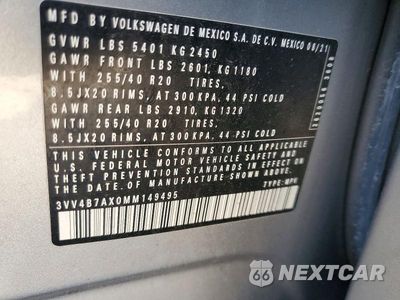Zdjęcie 13 z 13 samochodu: 2021 VOLKSWAGEN TIGUAN SEL PREMIUM R-LINE VIN:3VV4B7AX0MM149495 - miniatura