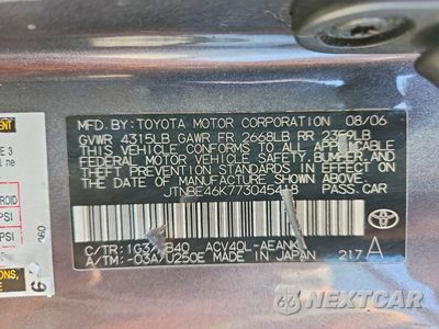 Zdjęcie 13 z 13 samochodu: 2007 TOYOTA CAMRY LE VIN:JTNBE46K773045418 - miniatura