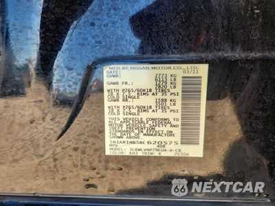 Zdjęcie 12 z 12 samochodu: 2011 NISSAN PATHFINDER S VIN:5N1AR1NB5BC620575 - miniatura
