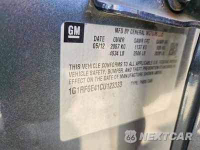 Zdjęcie 12 z 12 samochodu: 2012 CHEVROLET VOLT VIN:1G1RF6E41CU123333 - miniatura