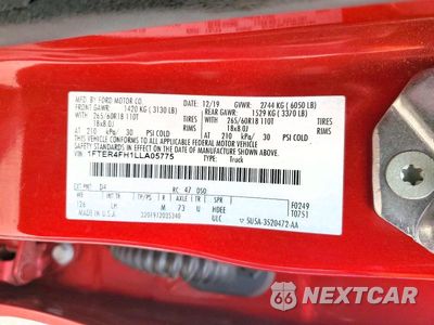 Zdjęcie 13 z 13 samochodu: 2020 FORD RANGER XL VIN:1FTER4FH1LLA05775 - miniatura