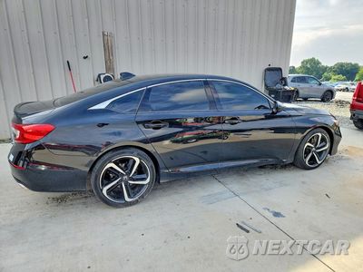 Trzecie zdjęcie samochodu z tyłu: 2019 HONDA ACCORD SPORT VIN:1HGCV1F37KA158677 - miniatura