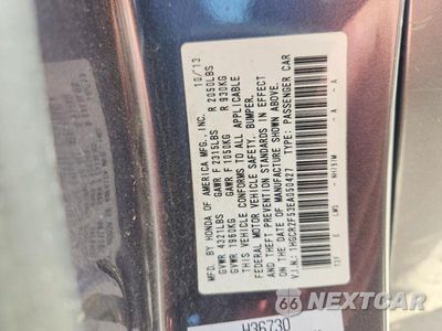 Zdjęcie 13 z 13 samochodu: 2014 HONDA ACCORD SPORT VIN:1HGCR2F53EA050427 - miniatura