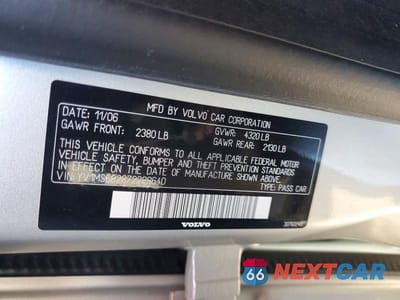 Zdjęcie 13 z 13 samochodu: 2007 VOLVO S40 T5 VIN:YV1MS682872288640 - miniatura