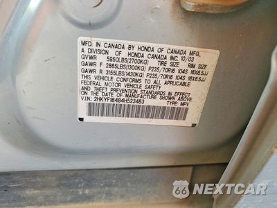Zdjęcie 25 z 26 samochodu: 2004 HONDA PILOT EX VIN:2HKYF18484H523483 - miniatura