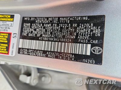 Zdjęcie 12 z 12 samochodu: 2019 TOYOTA CAMRY XSE VIN:4T1B61HK8KU188924 - miniatura