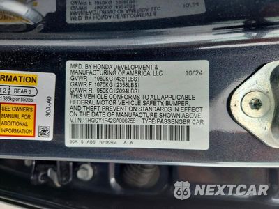 Zdjęcie 13 z 13 samochodu: 2025 HONDA ACCORD SE VIN:1HGCY1F42SA006256 - miniatura